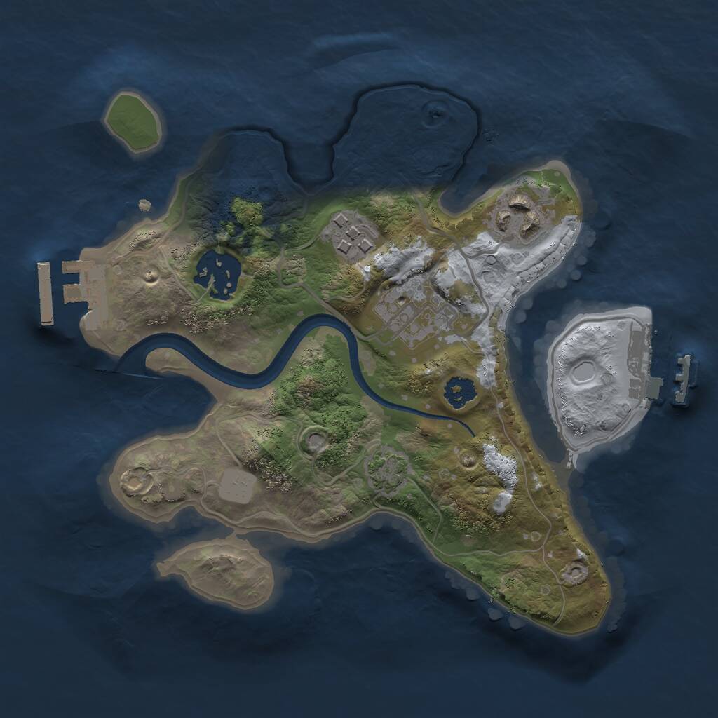 Rust Map: Procedural Map, Size: 2300, Seed: 214748364, 8 Monuments