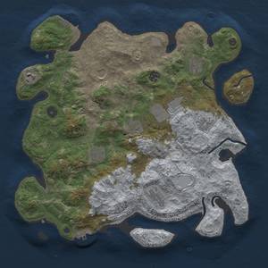 Thumbnail Rust Map: Procedural Map, Size: 3750, Seed: 390817881, 19 Monuments