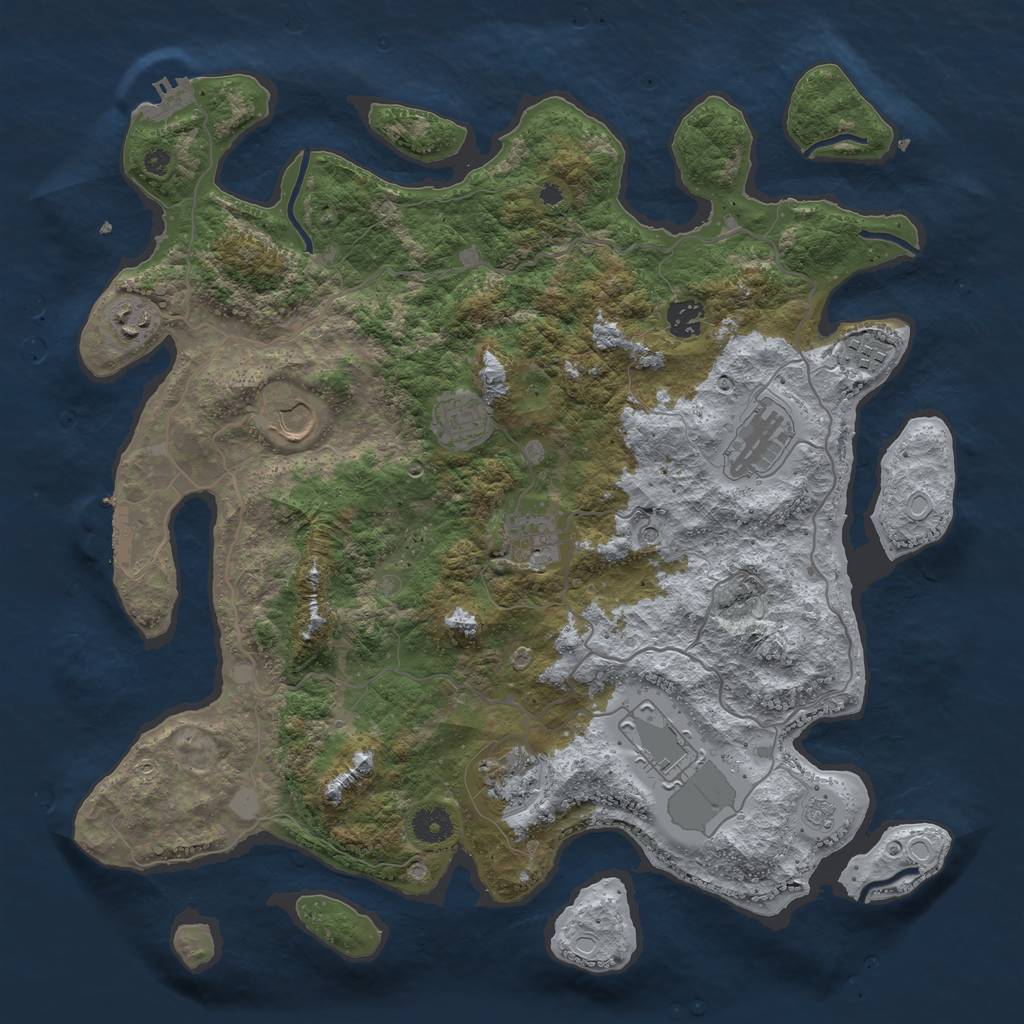Rust Map: Procedural Map, Size: 4000, Seed: 20221119, 16 Monuments
