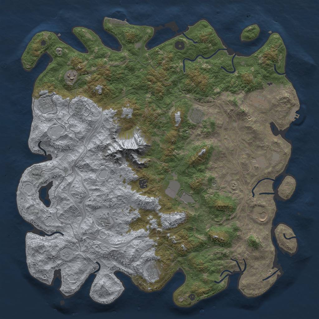 Rust Map: Procedural Map, Size: 5000, Seed: 8540894, 20 Monuments