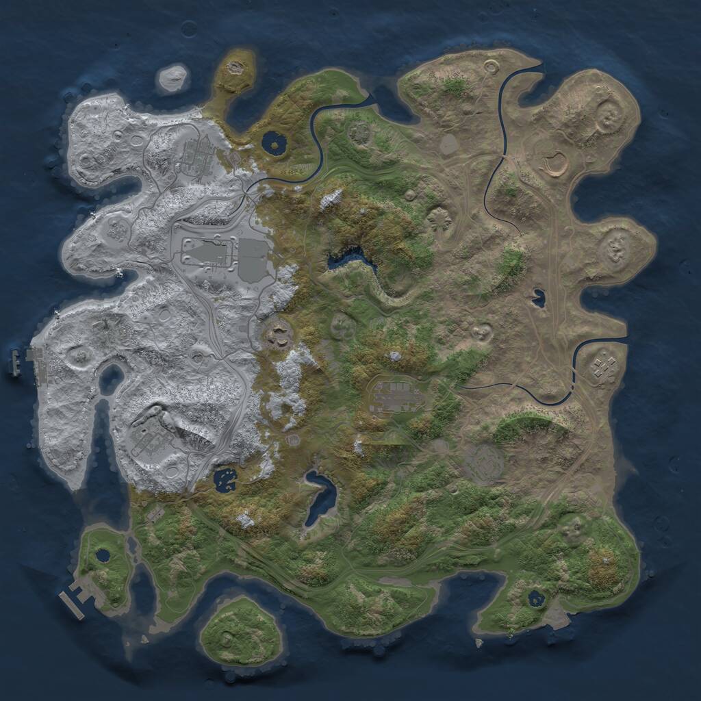 Rust Map: Procedural Map, Size: 4250, Seed: 922180310, 15 Monuments