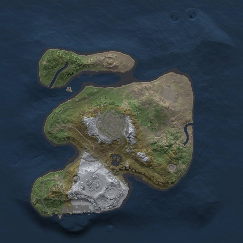 Rust Map: Procedural Map, Size: 2000, Seed: 272864064, 8 Monuments