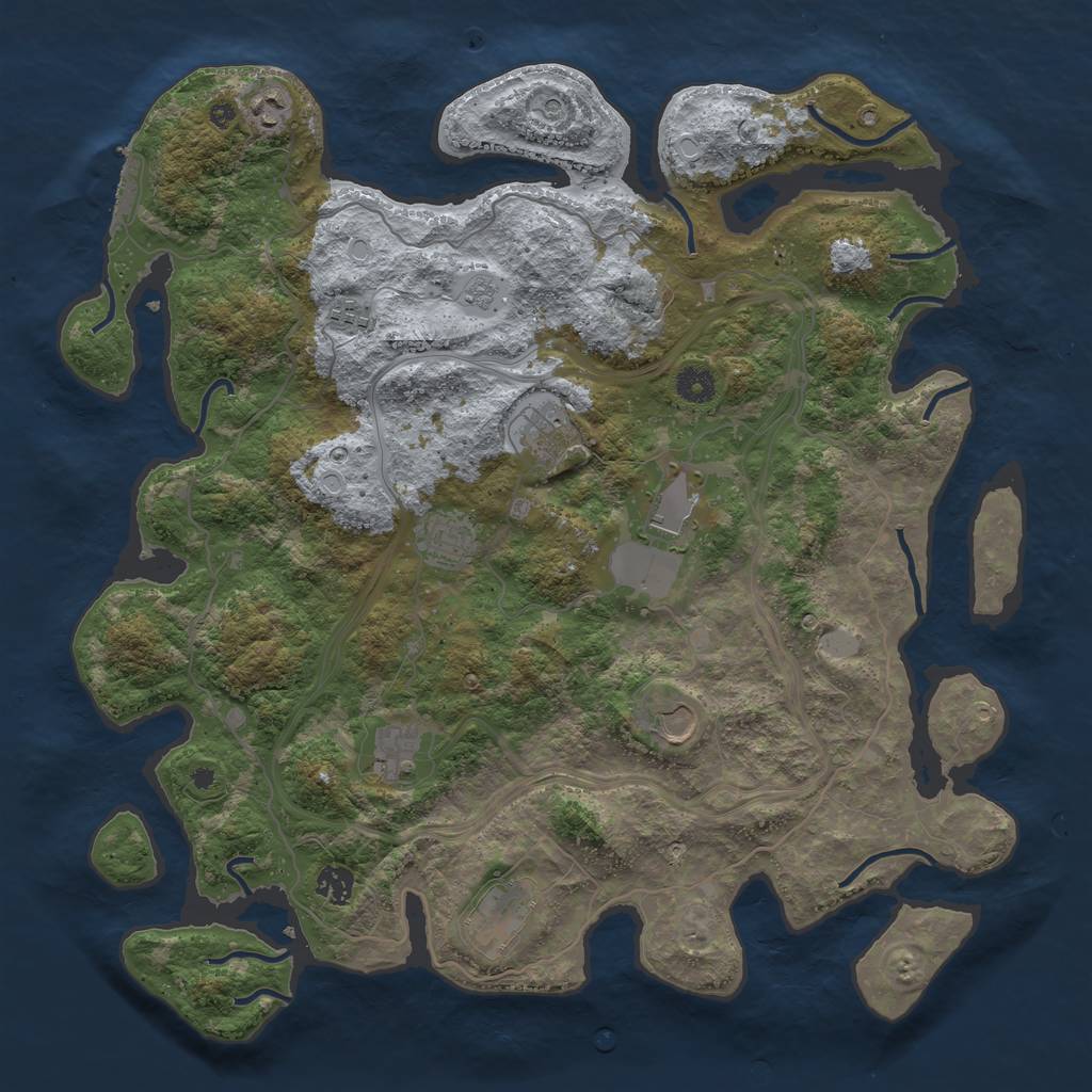Rust Map: Procedural Map, Size: 4250, Seed: 691762052, 15 Monuments