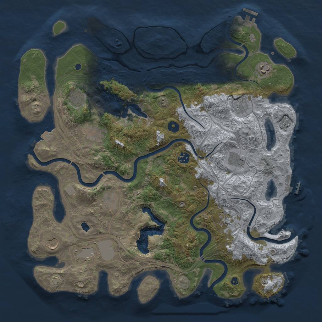 Rust Map: Procedural Map, Size: 4250, Seed: 20221201, 17 Monuments