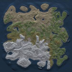 Thumbnail Rust Map: Procedural Map, Size: 4500, Seed: 38427654, 16 Monuments