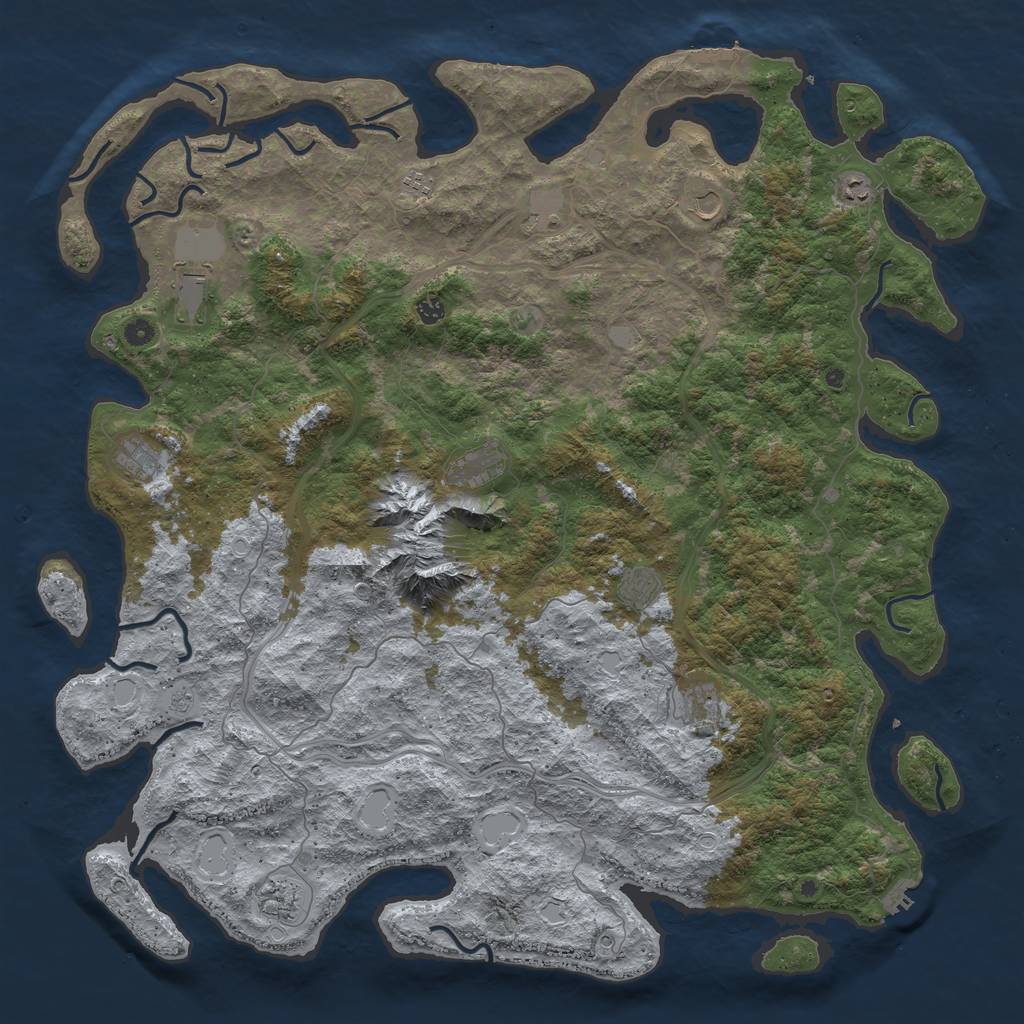 Rust Map: Procedural Map, Size: 5502, Seed: 2147483647, 18 Monuments