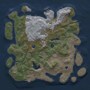 Thumbnail Rust Map: Procedural Map, Size: 4000, Seed: 45675, 13 Monuments