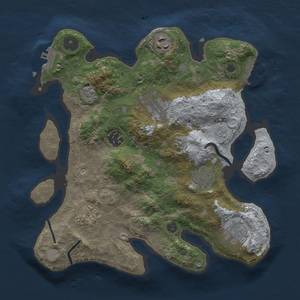 Thumbnail Rust Map: Procedural Map, Size: 3000, Seed: 650526680, 14 Monuments