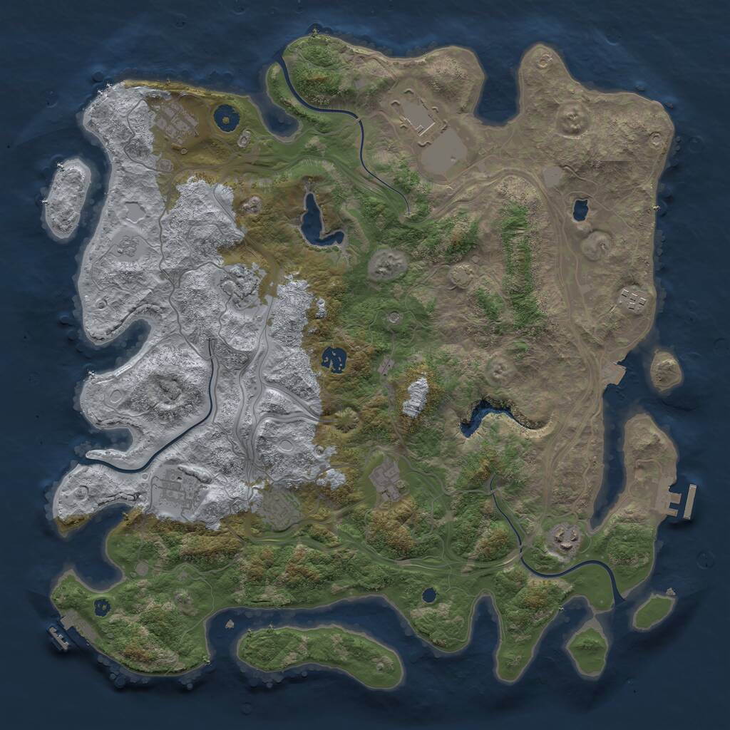 Rust Map: Procedural Map, Size: 4250, Seed: 584058035, 15 Monuments