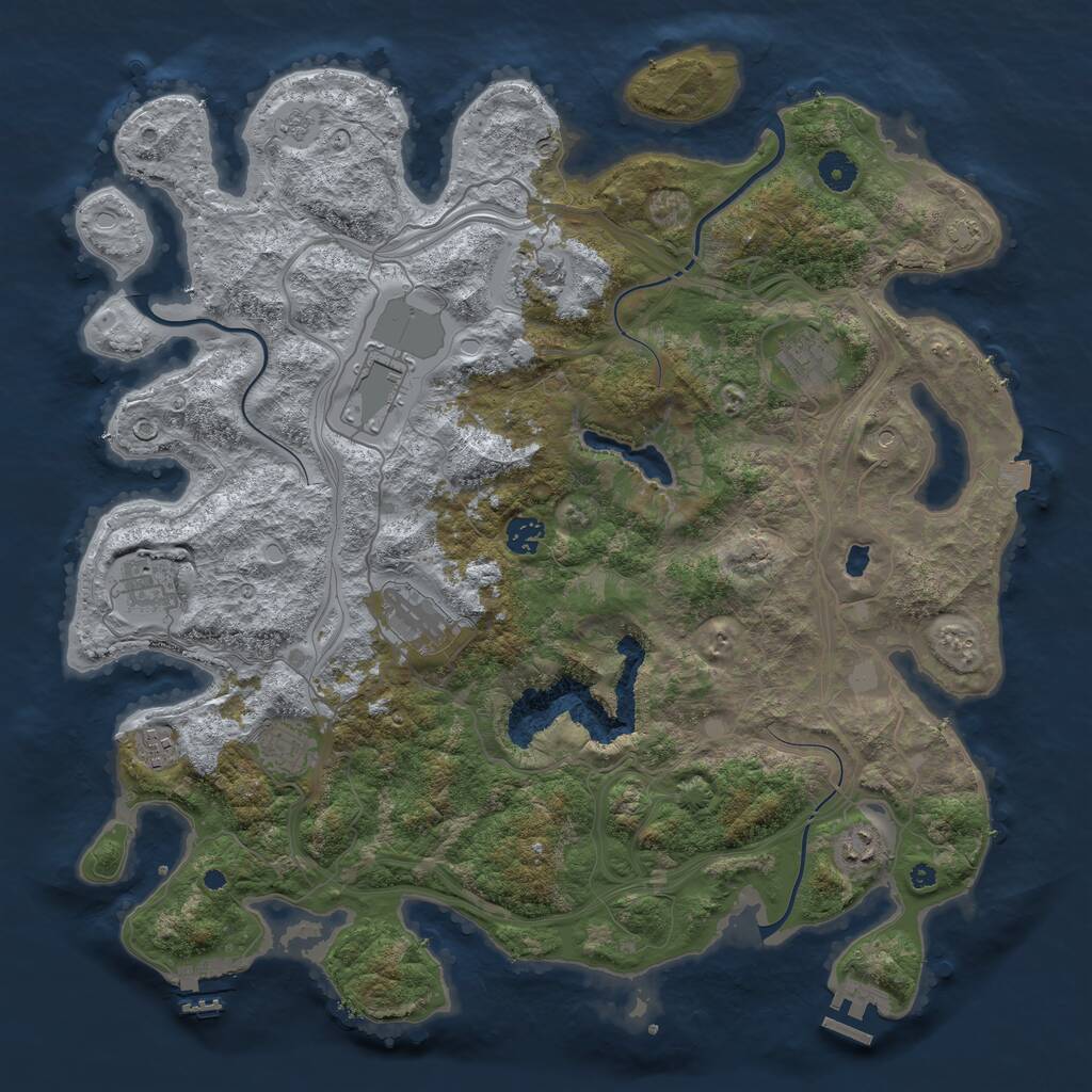 Rust Map: Procedural Map, Size: 4250, Seed: 1000782569, 15 Monuments