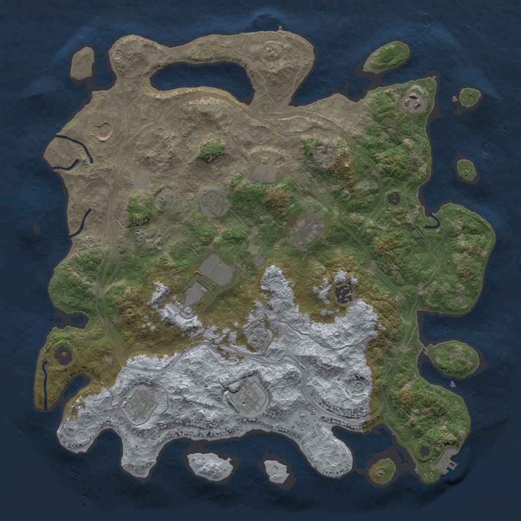 Rust Map: Procedural Map, Size: 4250, Seed: 25313337, 20 Monuments