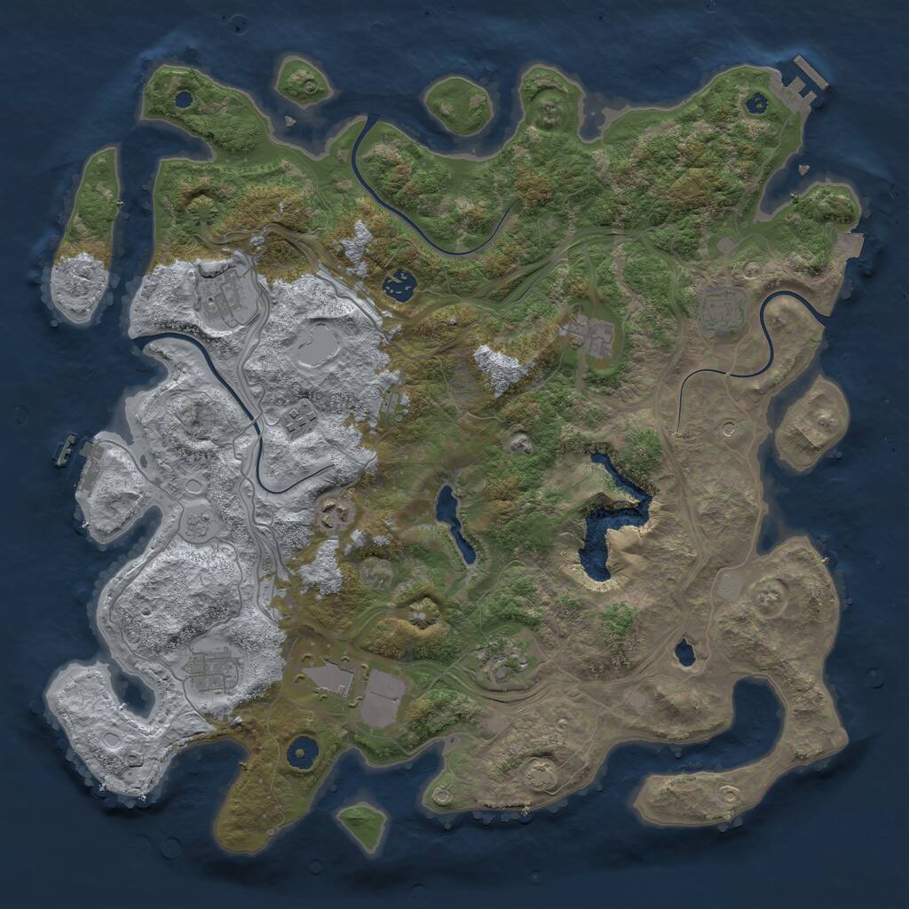 Rust Map: Procedural Map, Size: 4300, Seed: 257813567, 15 Monuments