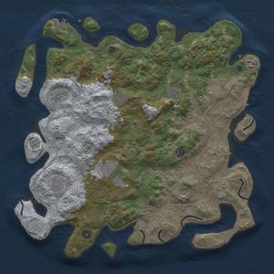 Thumbnail Rust Map: Procedural Map, Size: 4300, Seed: 257813567, 19 Monuments