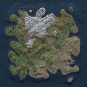 Thumbnail Rust Map: Procedural Map, Size: 3500, Seed: 1597216695, 16 Monuments