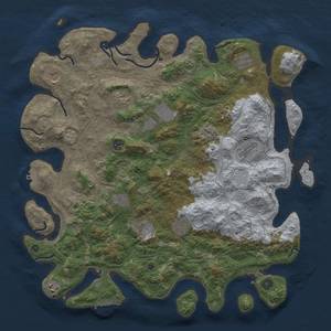 Thumbnail Rust Map: Procedural Map, Size: 4500, Seed: 1519293895, 20 Monuments