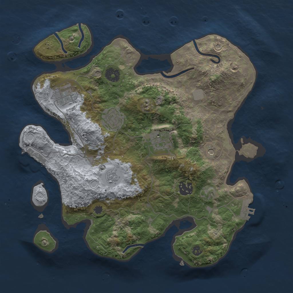 Rust Map: Procedural Map, Size: 3000, Seed: 1457123123, 13 Monuments