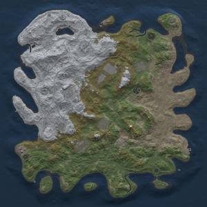 Thumbnail Rust Map: Procedural Map, Size: 4500, Seed: 1455298473, 18 Monuments