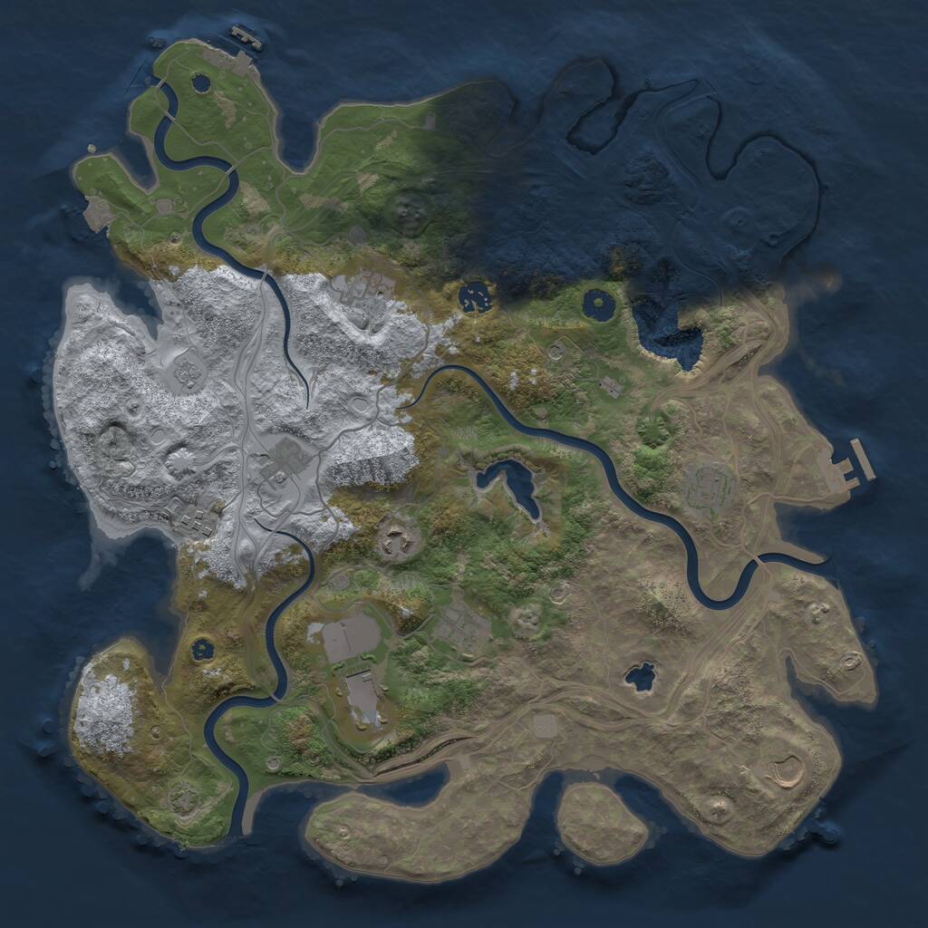 Rust Map: Procedural Map, Size: 4250, Seed: 200631185, 15 Monuments