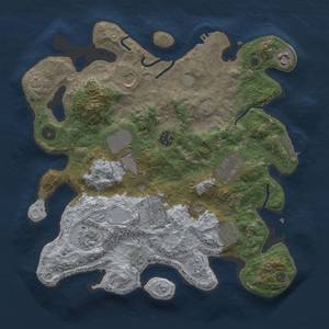 Thumbnail Rust Map: Procedural Map, Size: 3500, Seed: 83914567, 17 Monuments