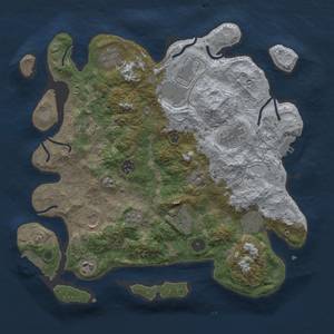 Thumbnail Rust Map: Procedural Map, Size: 3700, Seed: 467436469, 19 Monuments