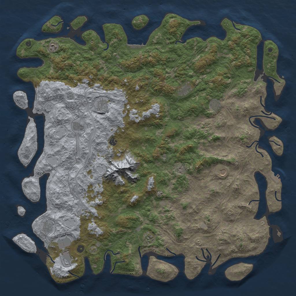 Rust Map: Procedural Map, Size: 5900, Seed: 12345, 20 Monuments
