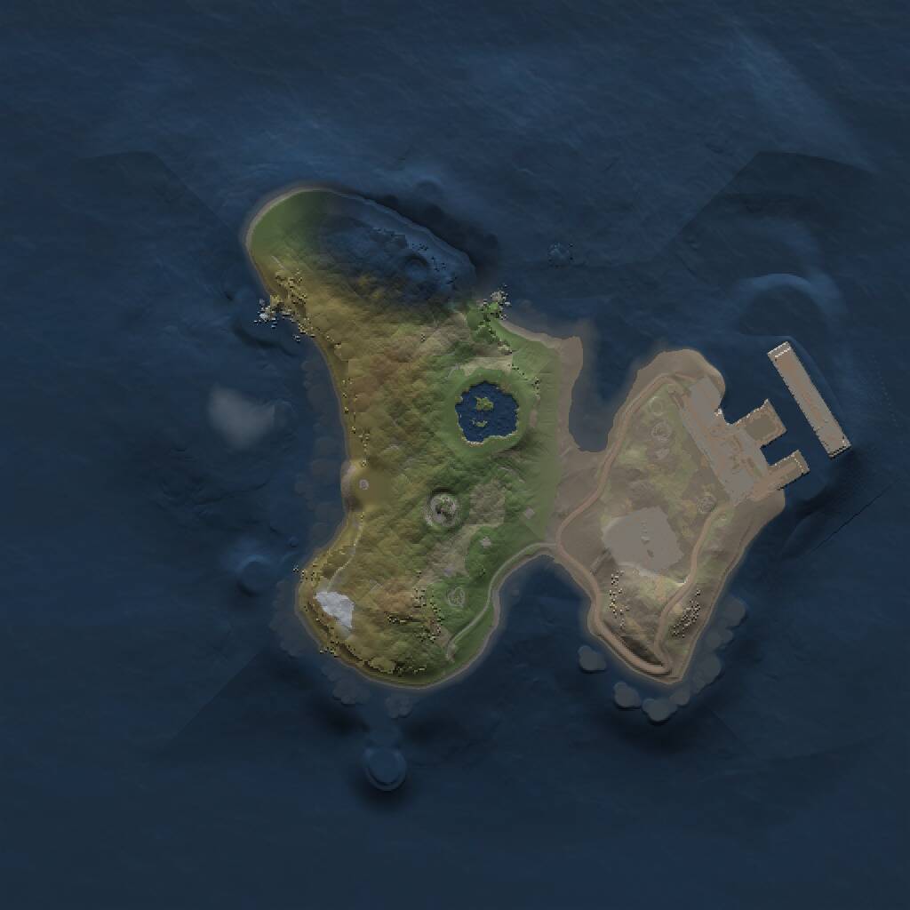 Rust Map: Procedural Map, Size: 1500, Seed: 7456, 2 Monuments