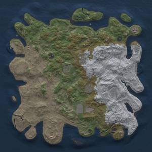 Thumbnail Rust Map: Procedural Map, Size: 4300, Seed: 1141208900, 18 Monuments