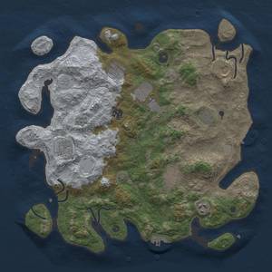 Thumbnail Rust Map: Procedural Map, Size: 3800, Seed: 1151397213, 17 Monuments