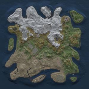 Thumbnail Rust Map: Procedural Map, Size: 3750, Seed: 153151382, 18 Monuments