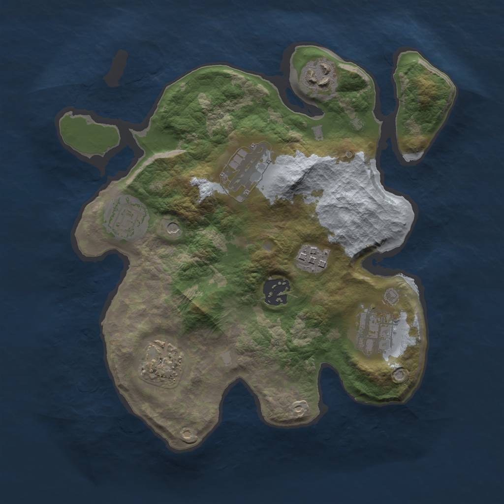 Rust Map: Barren, Size: 2700, Seed: 60430, 10 Monuments