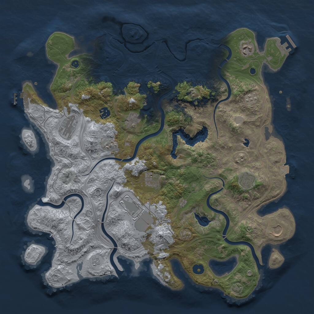 Rust Map: Procedural Map, Size: 4250, Seed: 867530969, 15 Monuments