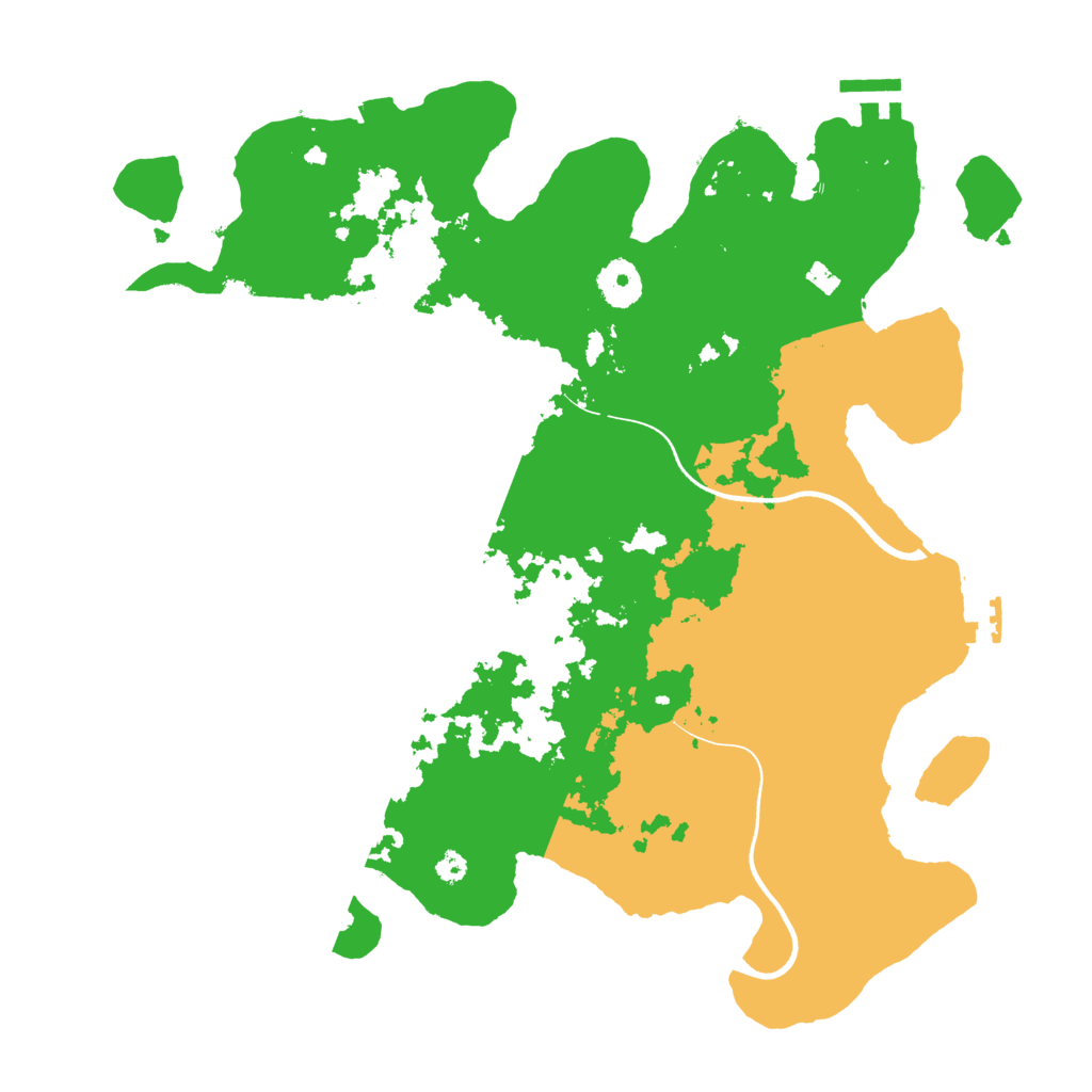 Biome Rust Map: Procedural Map, Size: 3600, Seed: 2007