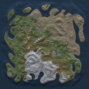 Thumbnail Rust Map: Procedural Map, Size: 4500, Seed: 557060431, 17 Monuments