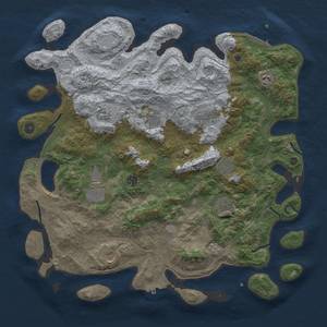 Thumbnail Rust Map: Procedural Map, Size: 4500, Seed: 663483679, 17 Monuments