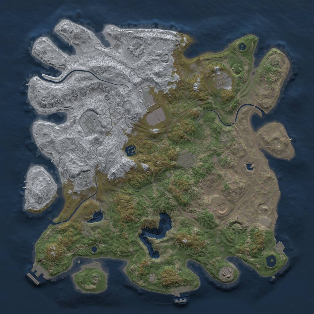 Rust Map: Procedural Map, Size: 4250, Seed: 248639325, 15 Monuments