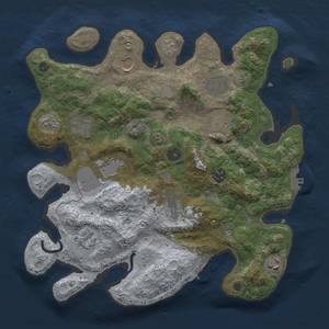 Thumbnail Rust Map: Procedural Map, Size: 3500, Seed: 1814950209, 17 Monuments