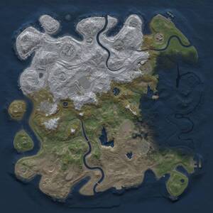 Thumbnail Rust Map: Procedural Map, Size: 4250, Seed: 889190481, 16 Monuments