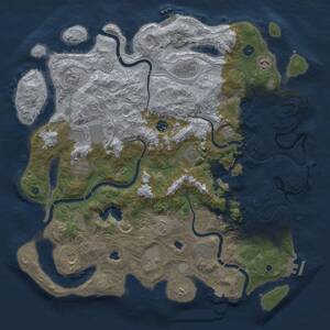 Thumbnail Rust Map: Procedural Map, Size: 4500, Seed: 45, 17 Monuments