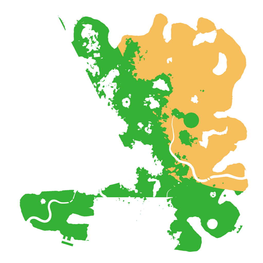 Biome Rust Map: Procedural Map, Size: 4500, Seed: 54545