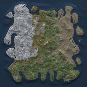 Thumbnail Rust Map: Procedural Map, Size: 4500, Seed: 545454, 16 Monuments