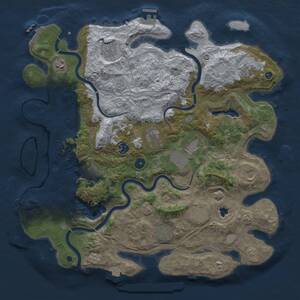 Thumbnail Rust Map: Procedural Map, Size: 4250, Seed: 1851949495, 17 Monuments