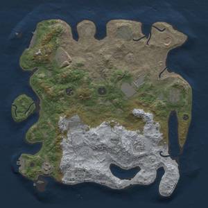 Thumbnail Rust Map: Procedural Map, Size: 3700, Seed: 1262419031, 19 Monuments