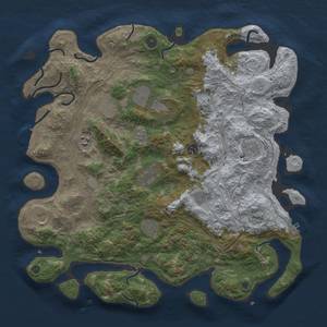 Thumbnail Rust Map: Procedural Map, Size: 4300, Seed: 1180534082, 20 Monuments