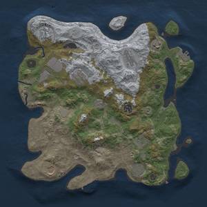 Thumbnail Rust Map: Procedural Map, Size: 3500, Seed: 1116250906, 17 Monuments