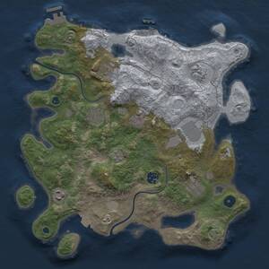 Thumbnail Rust Map: Procedural Map, Size: 3500, Seed: 1211382403, 15 Monuments