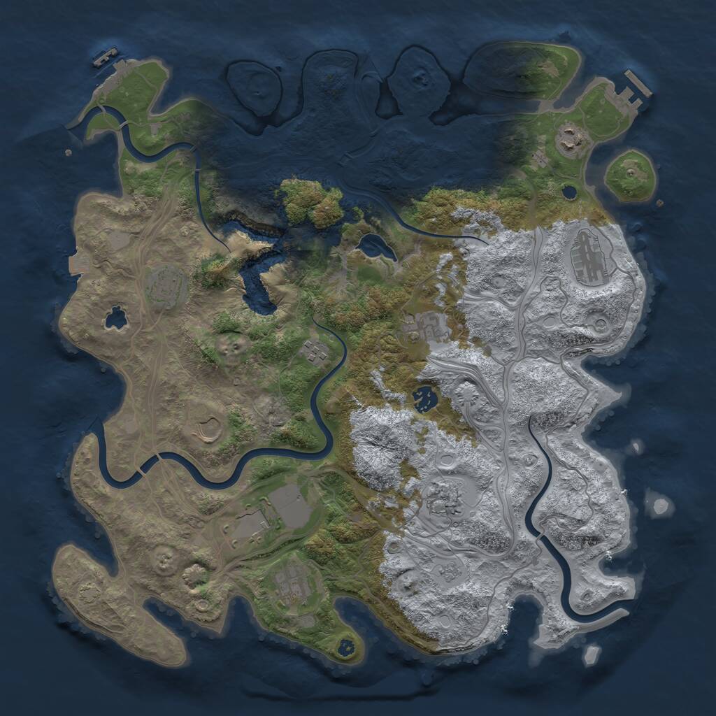Rust Map: Procedural Map, Size: 4250, Seed: 545775749, 16 Monuments