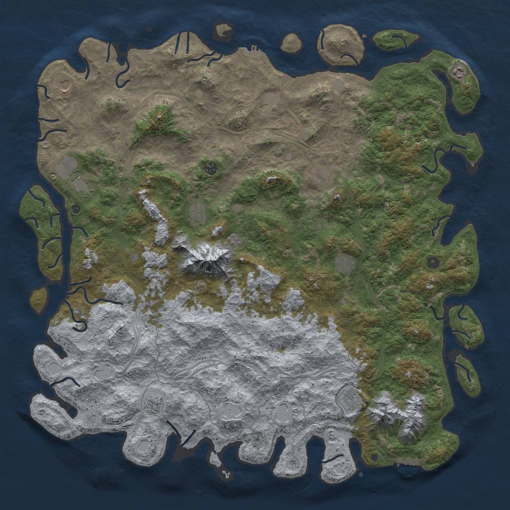 Rust Map: Procedural Map, Size: 6000, Seed: 1606508577, 20 Monuments