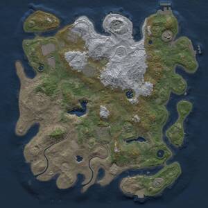 Thumbnail Rust Map: Procedural Map, Size: 4000, Seed: 662032348, 14 Monuments