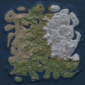 Thumbnail Rust Map: Procedural Map, Size: 4500, Seed: 986191, 14 Monuments