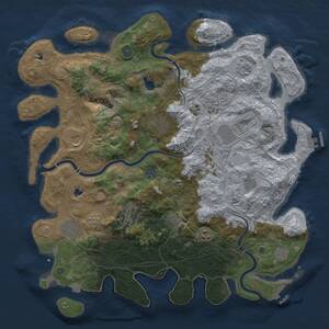 Thumbnail Rust Map: Procedural Map, Size: 4500, Seed: 986191, 19 Monuments